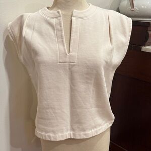 Lou & Grey Cream Muscle Tee Sz S